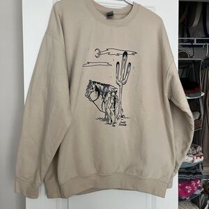 Boutique Desert Bandana western boho horse and cowgirl sweatshirt
